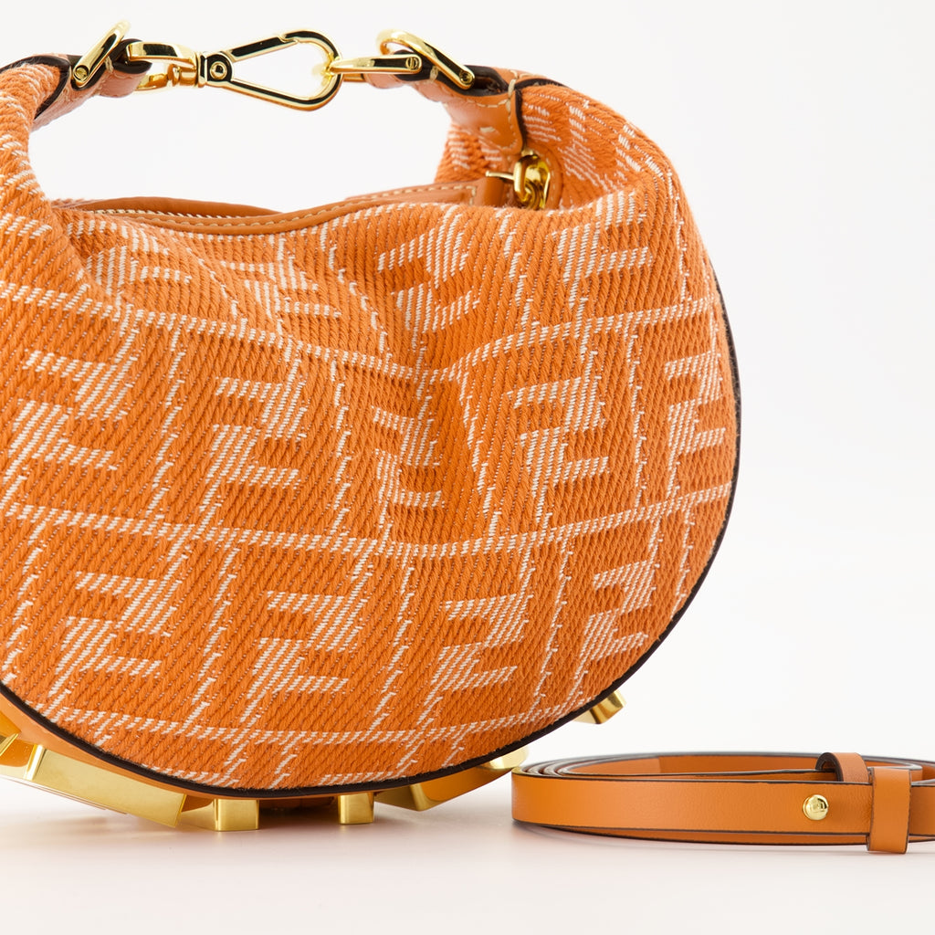Handbags and shoulder bags Fendigraphy Mini Bag Fendi Orange Femme