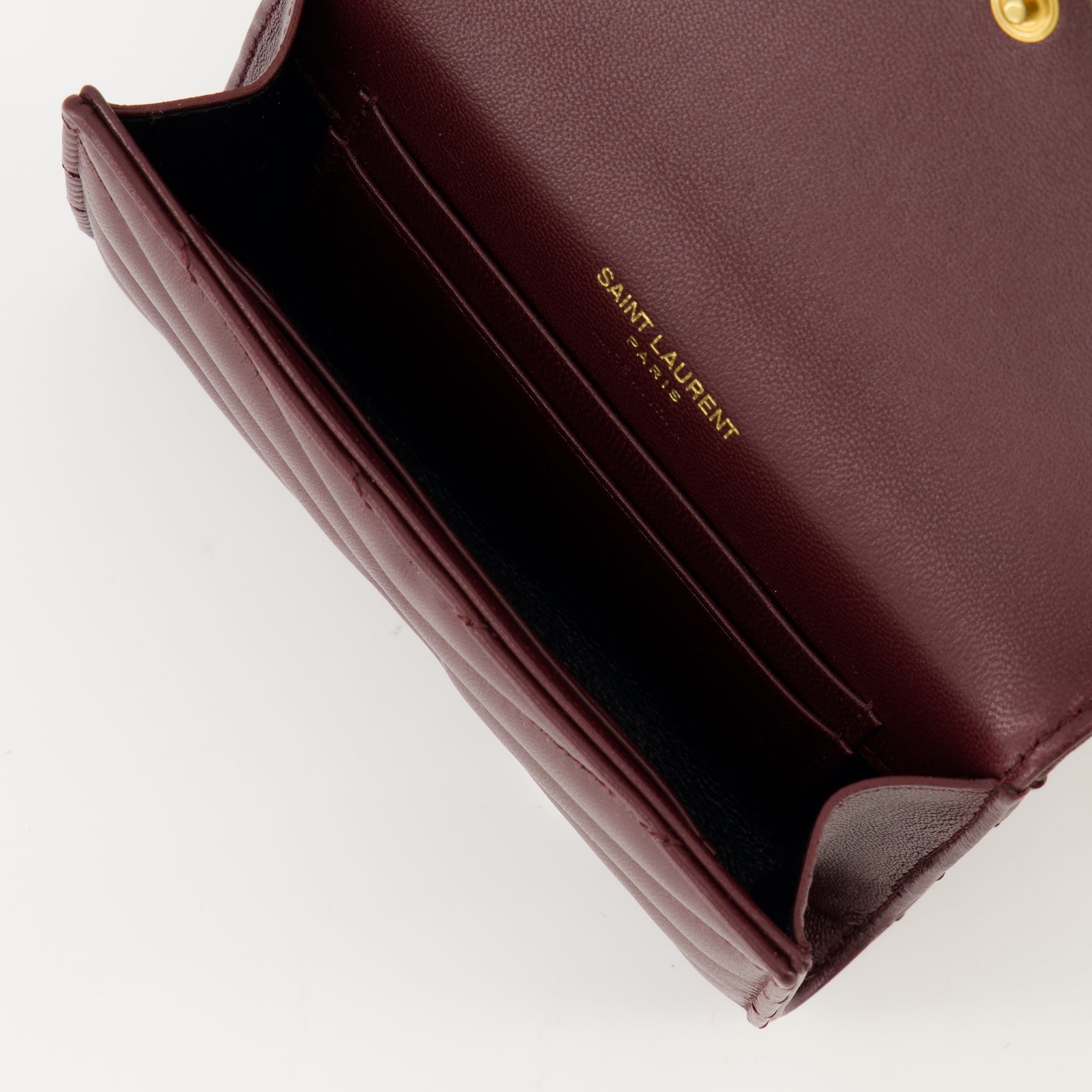 Petite maroquinerie Cassandre Wallet Saint Laurent Bordeaux Femme