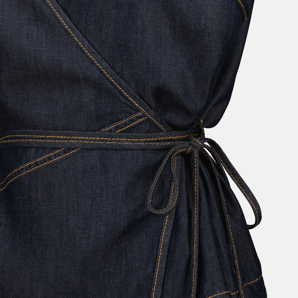 Tops Denim Wrap Top Iro Bleu foncé Femme