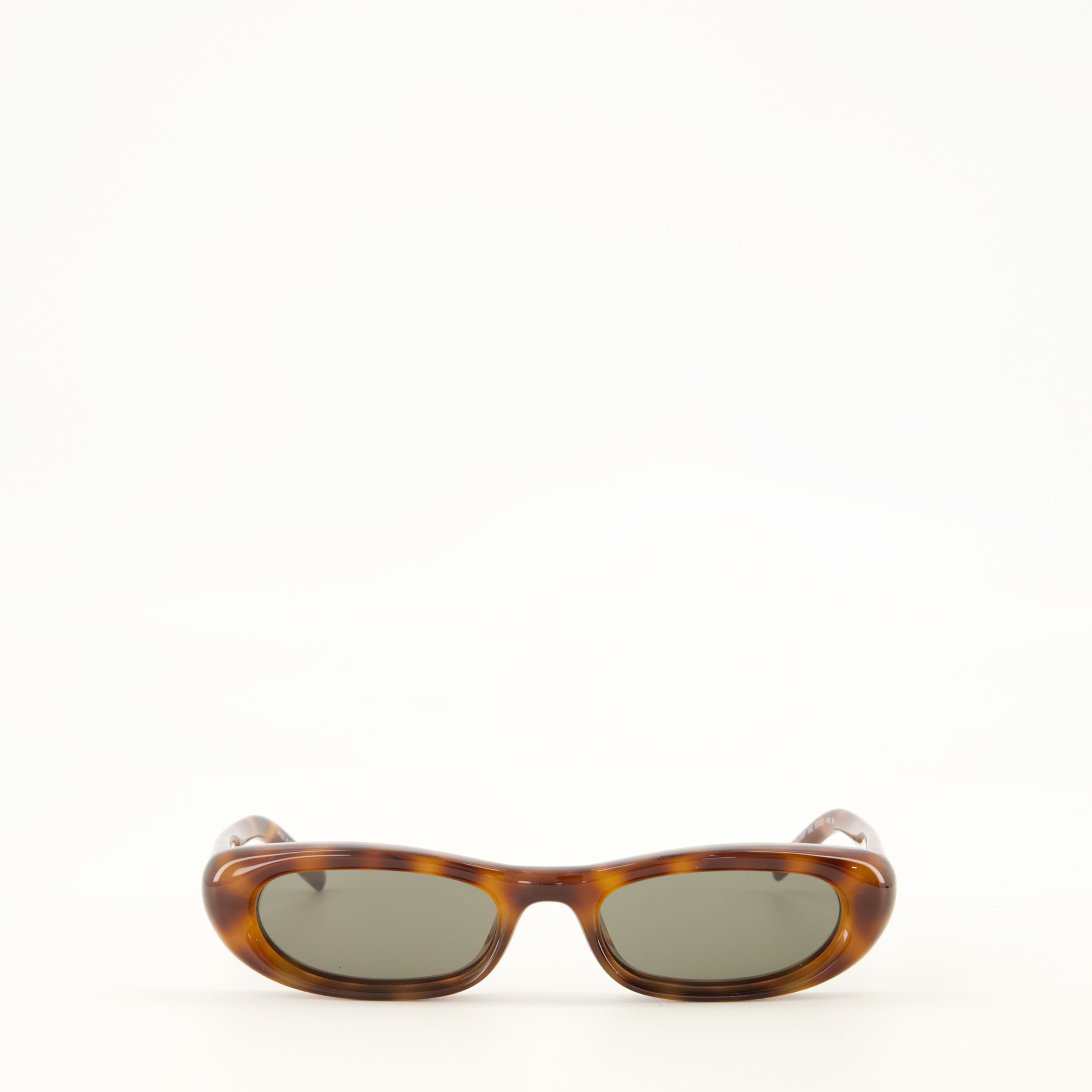 Lunettes SL 557 Shade Plump Brown Sunglasses Saint Laurent Marron Unisexe