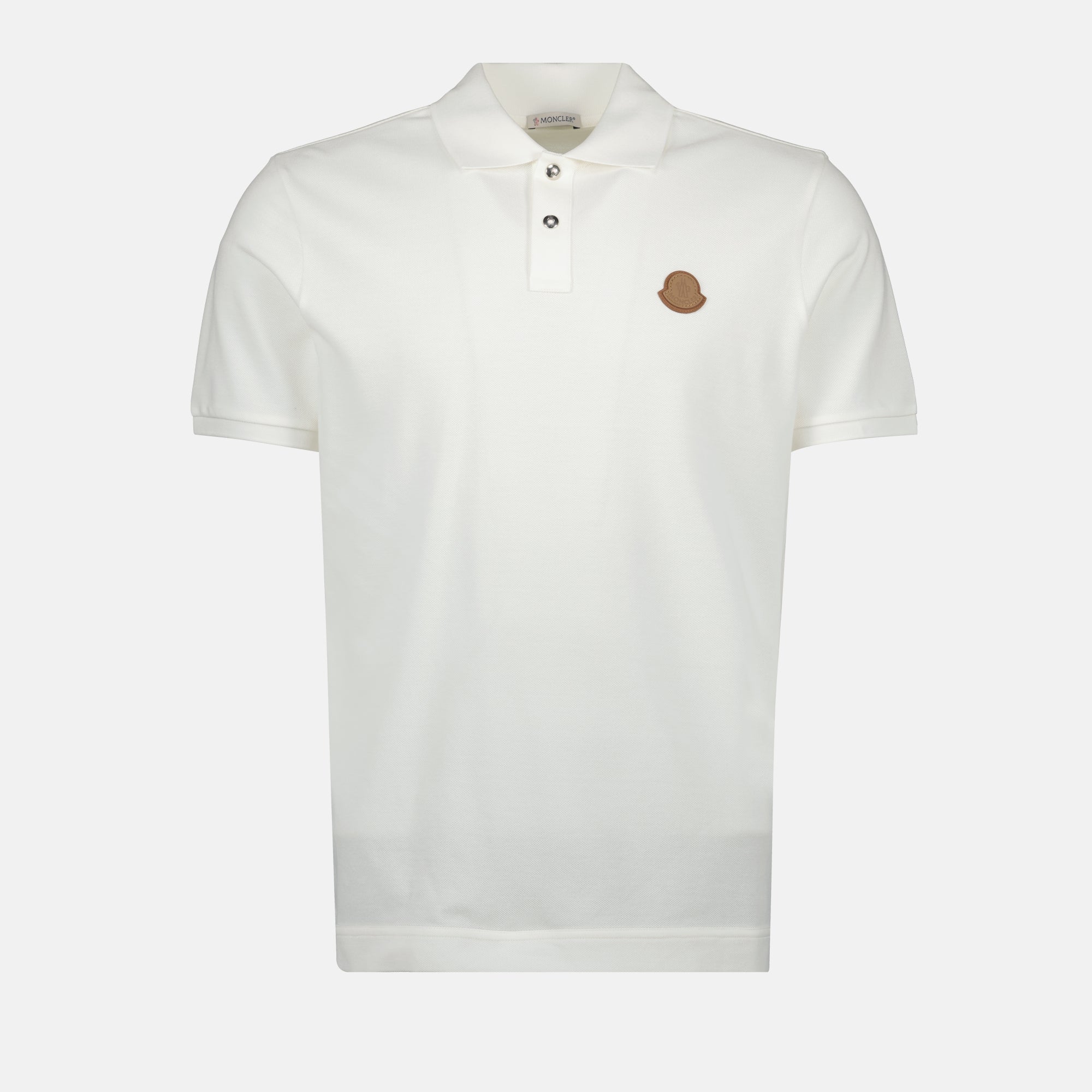Image of the Moncler logo polo for men - Autumn-Winter 2025 Season - Front View