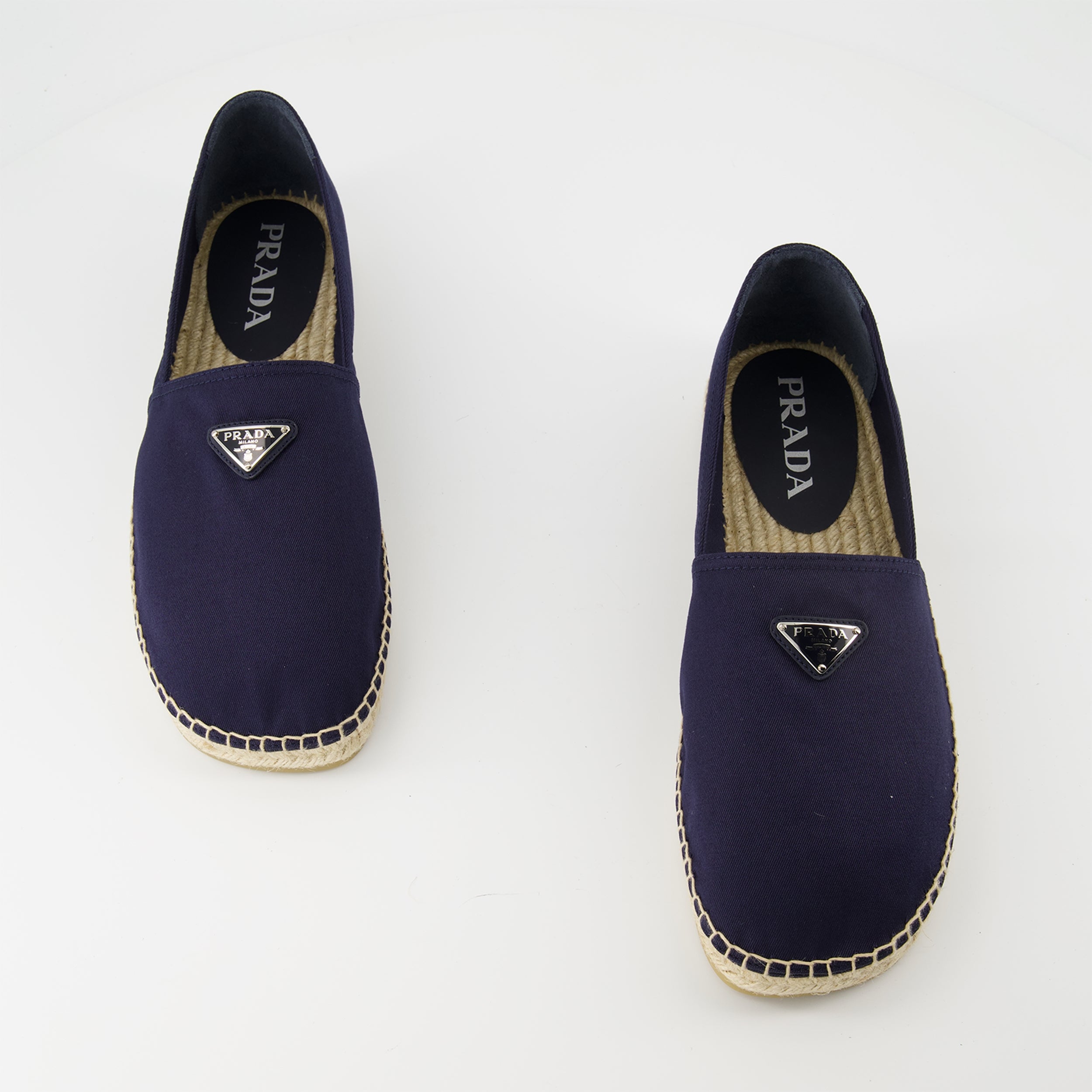 Espadrilles Espadrilles en coton Prada Bleu foncé Homme