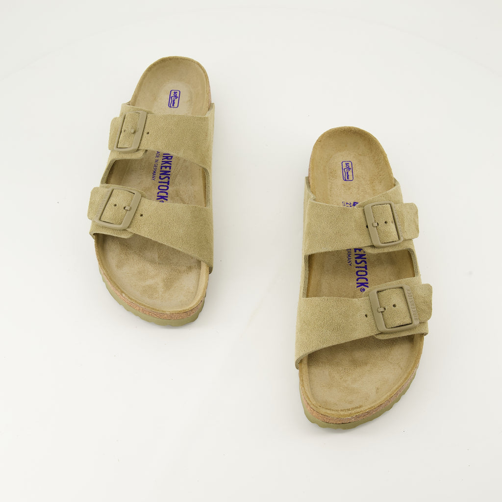 オープントゥシューズ アリゾナスリッパ Birkenstock カーキ ユニセックス