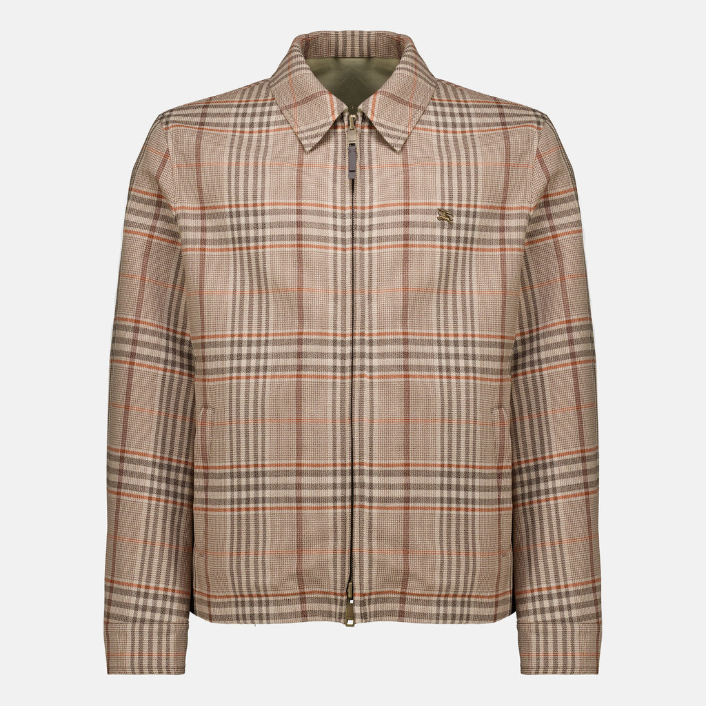 Vestes Veste Harrington réversible Burberry Beige Homme