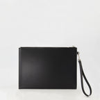 Pouches Leather Clutch Saint Laurent Black Homme
