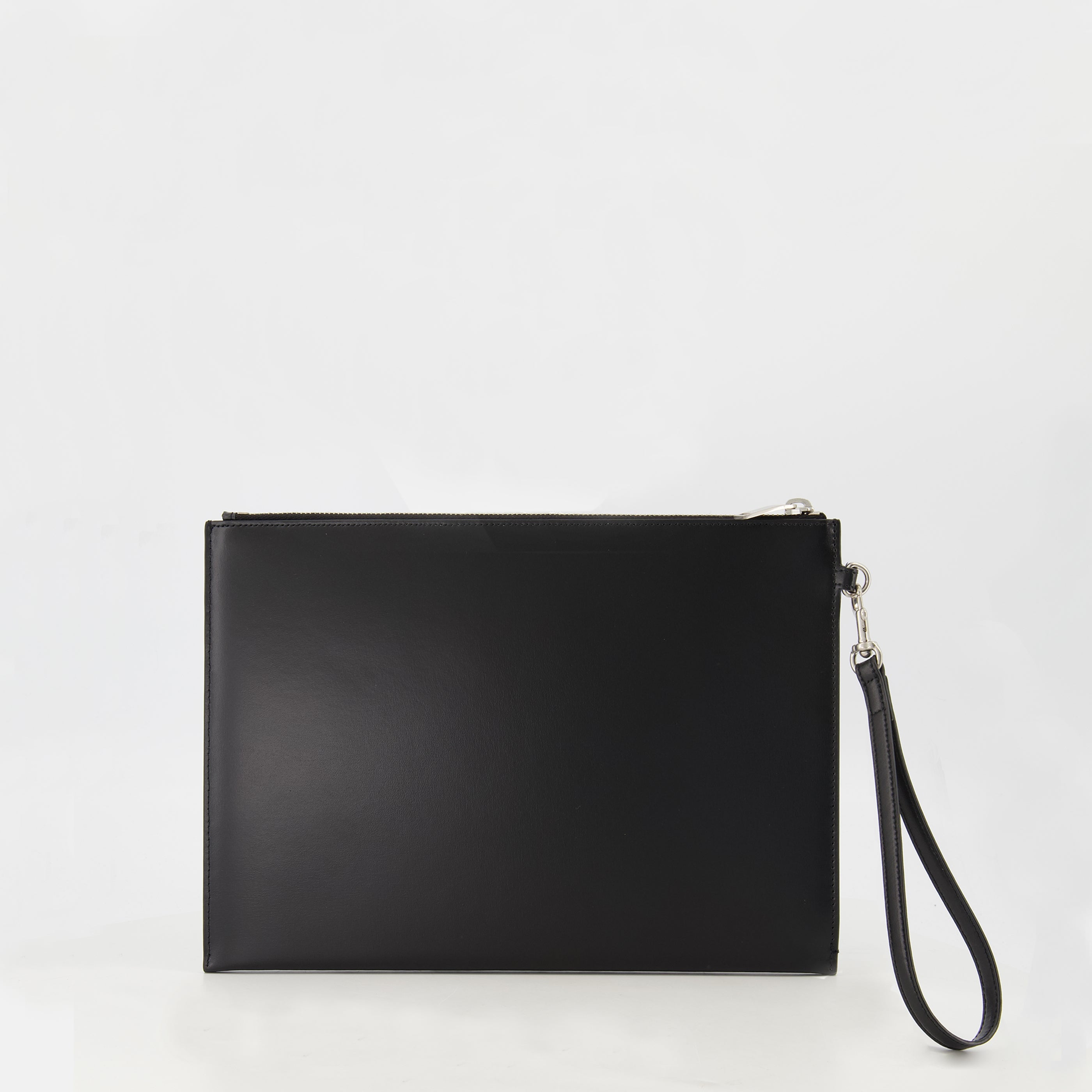 Pouches Leather Clutch Saint Laurent Black Homme
