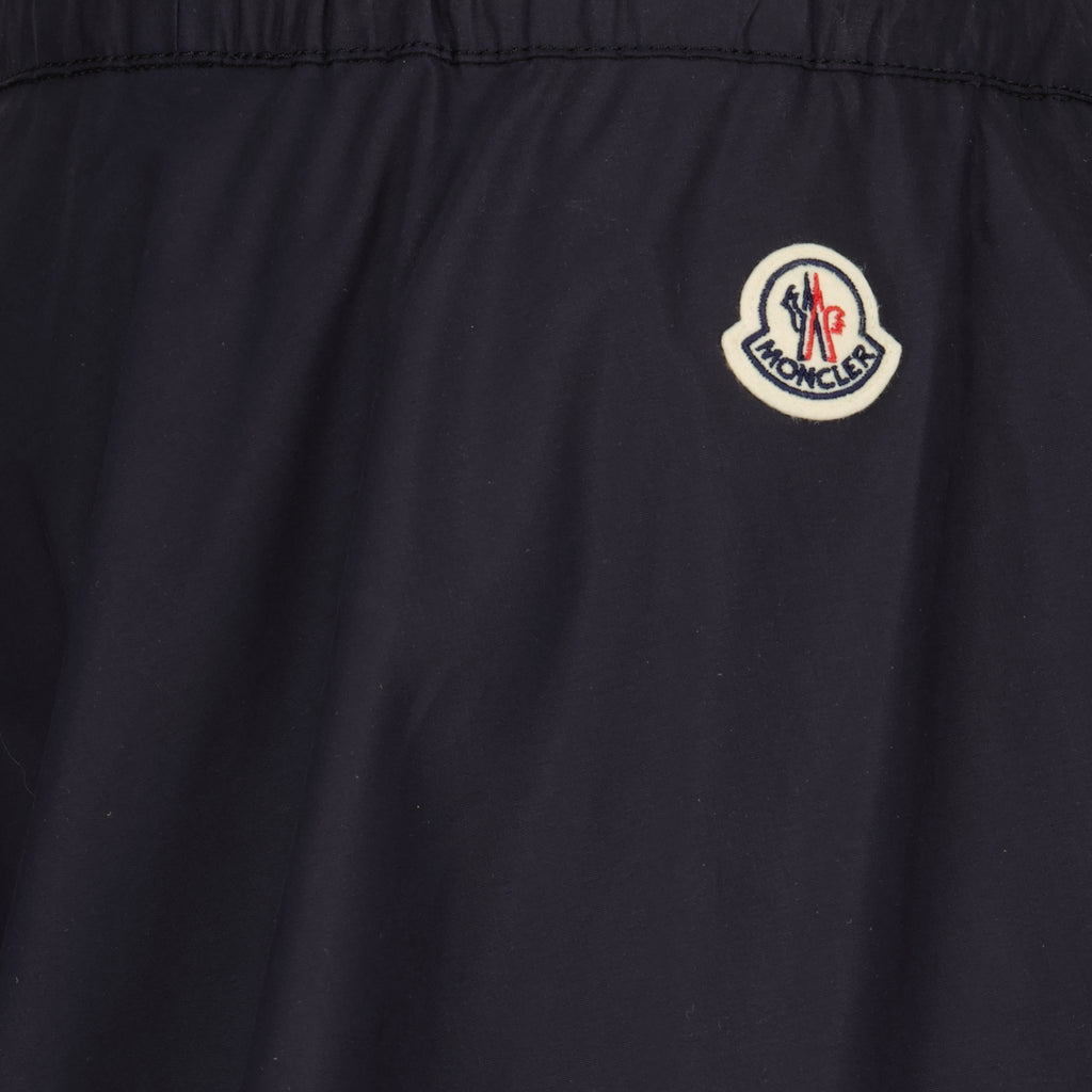 Image of the Moncler brand navy blue midi skirt for women - Spring-Summer 2026 - Detailed View_1