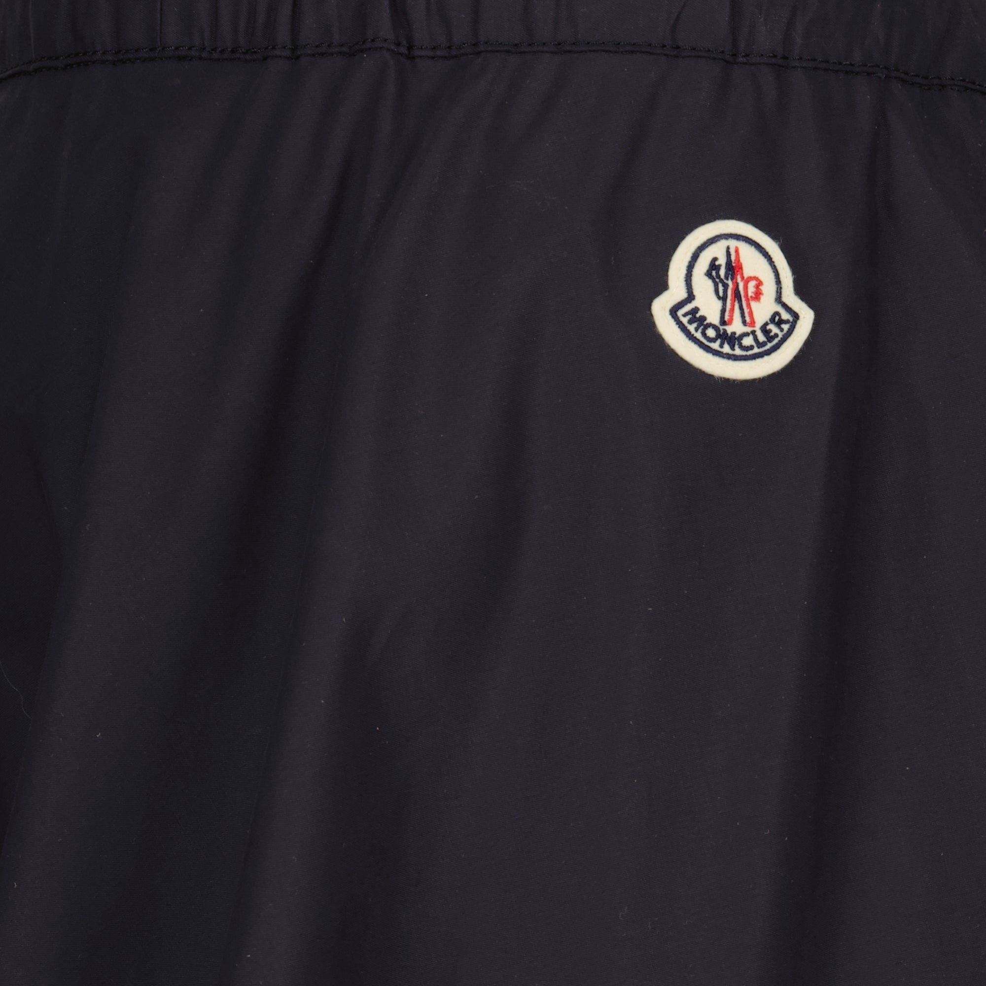 Image of the Moncler brand navy blue midi skirt for women - Spring-Summer 2026 - Detailed View_1