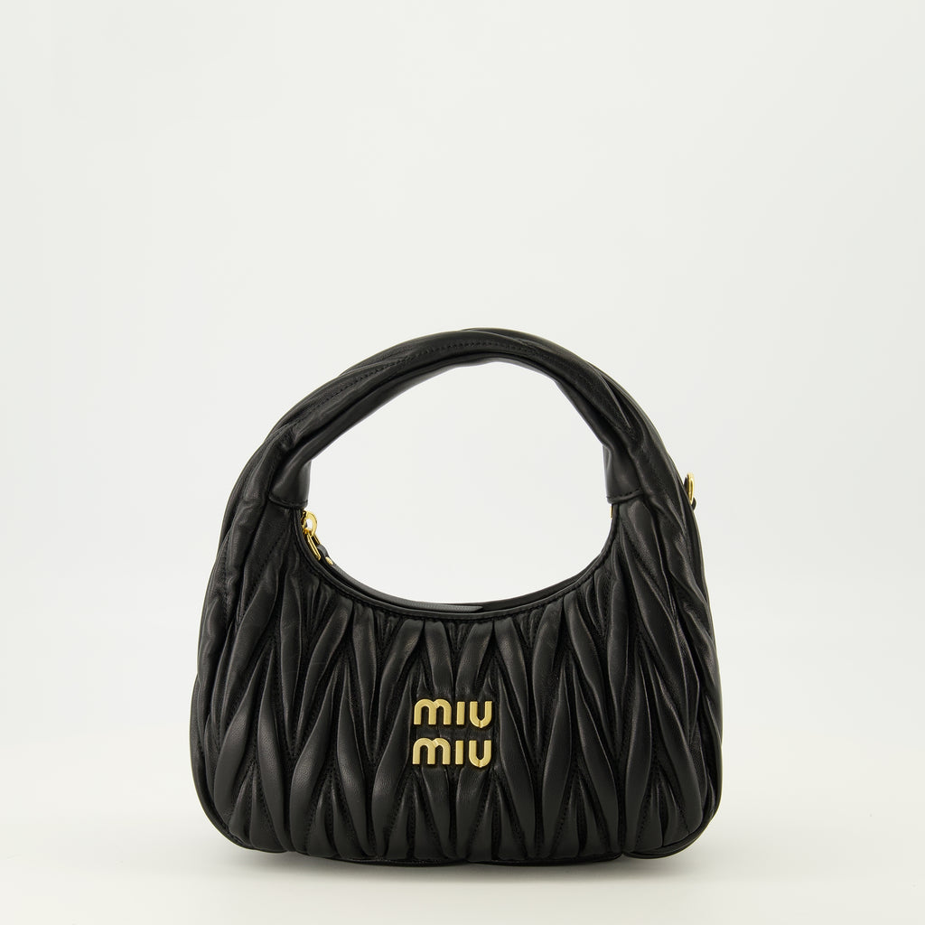 Imagen del bolso Hobo Wander de Miu Miu para mujer - Temporada Primavera-Verano 2026 - Vista Frontal