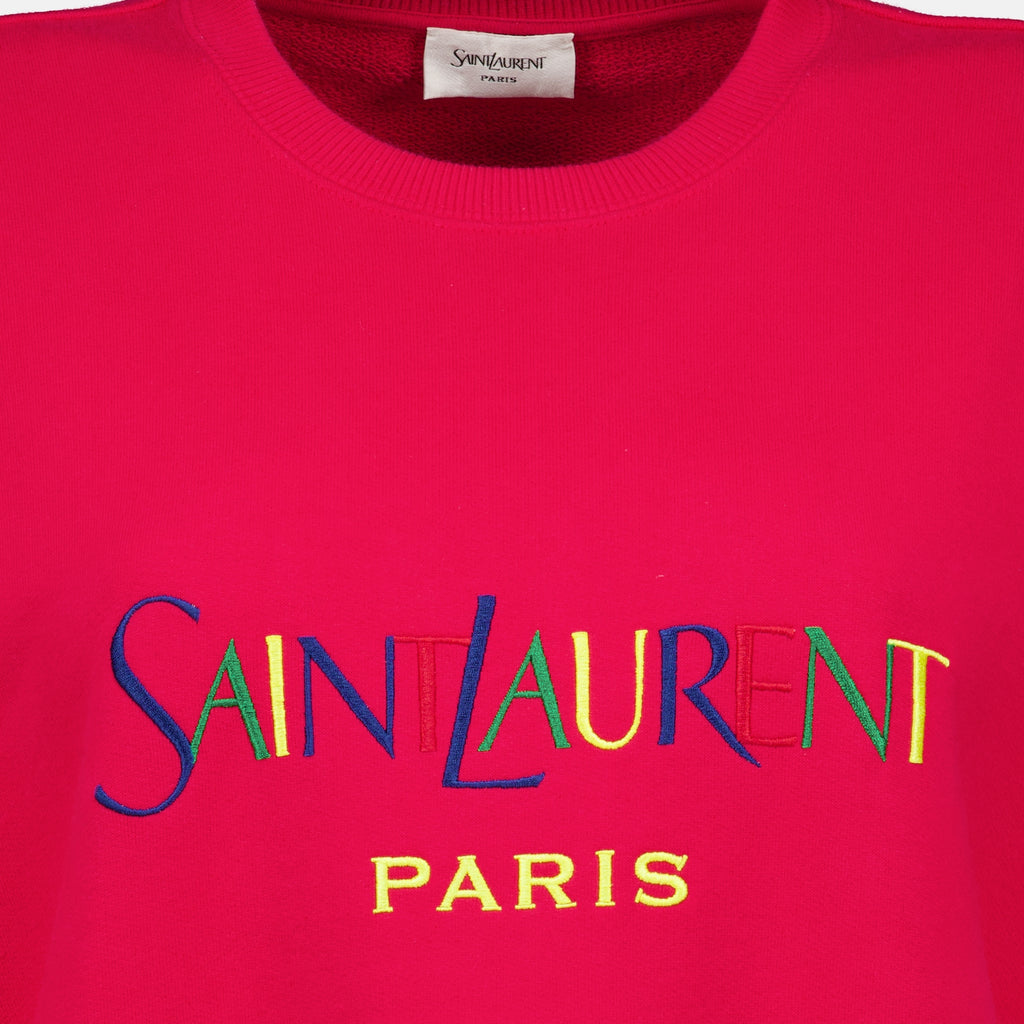 Sweatshirts 스웨트셔츠 생 로랑 파리 Saint Laurent Rose Femme