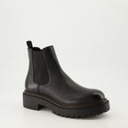 Bottes et bottines Bottines en cuir Prada Noir Homme