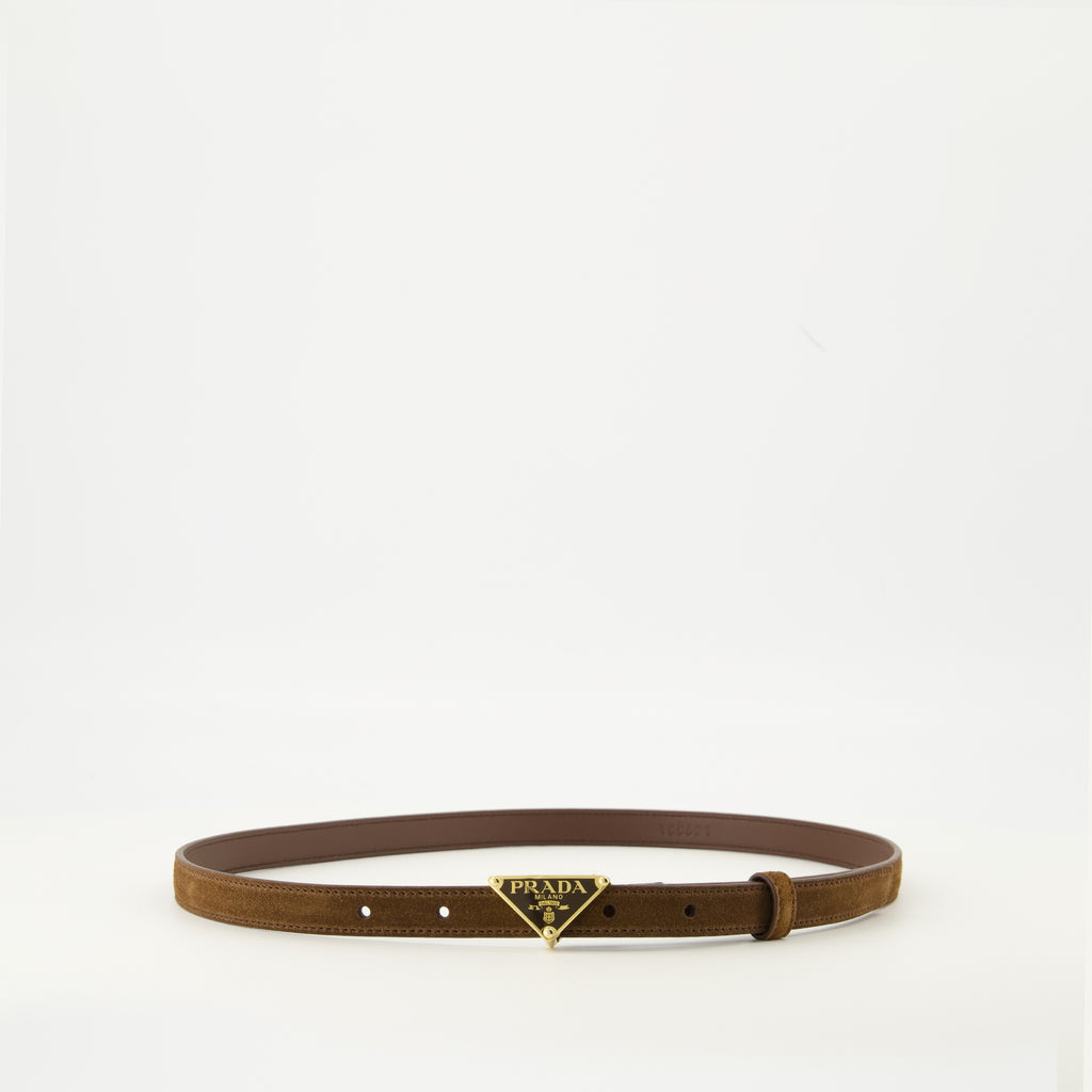 Imagen del cinturón delgado Saffiano de Prada para Mujer - Temporada Otoño-Invierno 2025 - Vista Frontal