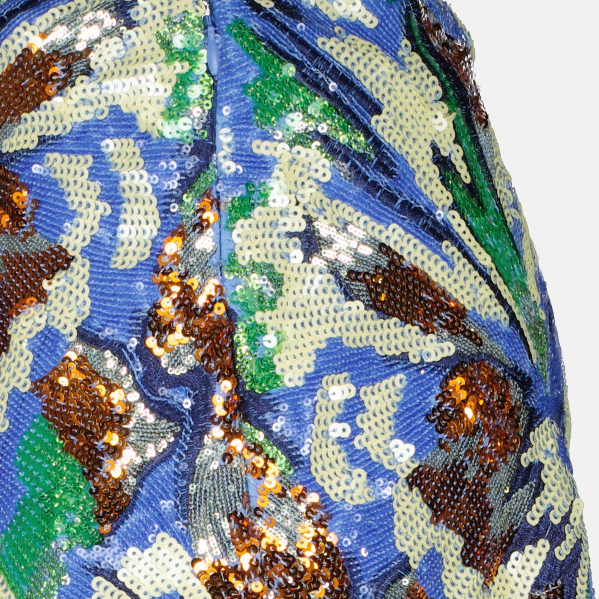 Jupes Jupe midi à sequins multicolores Rabanne Bleu Femme