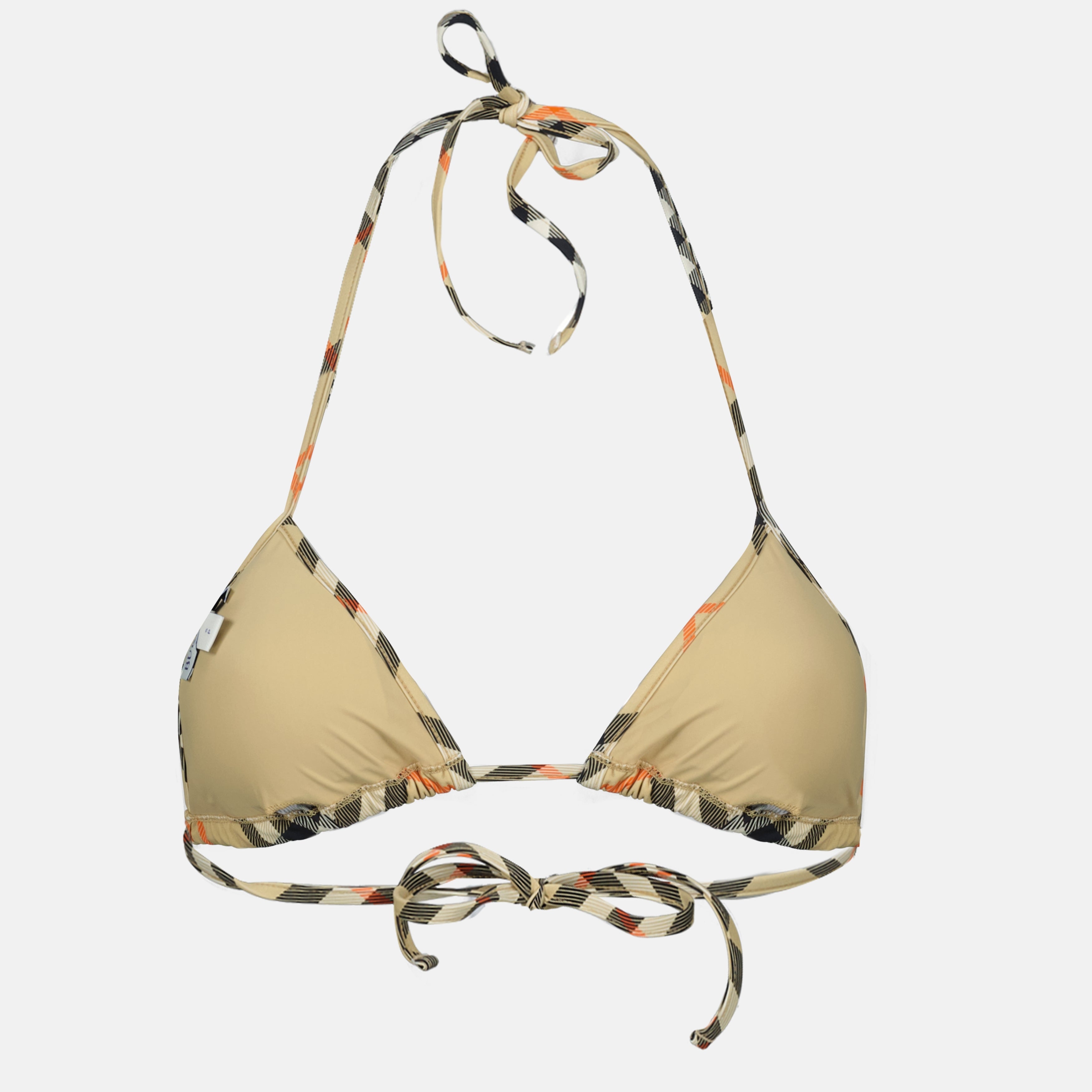 Moda mare Top Bikini a Quadrotti Burberry Beige Femme