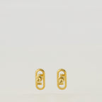 Imagen de los pendientes O'Lock dorados de la marca Fendi para Mujer - Temporada Otoño-Invierno 2025 - Vista Trasera