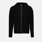 Malhas Cardigan zippé en laine Moncler Preto Homme