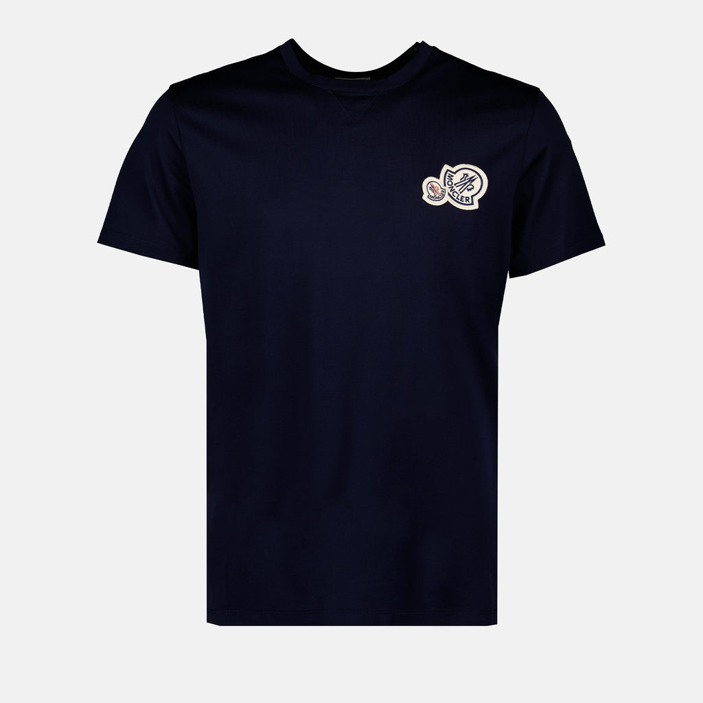 T-shirts Double Logo T-Shirt Moncler Dark blue Homme