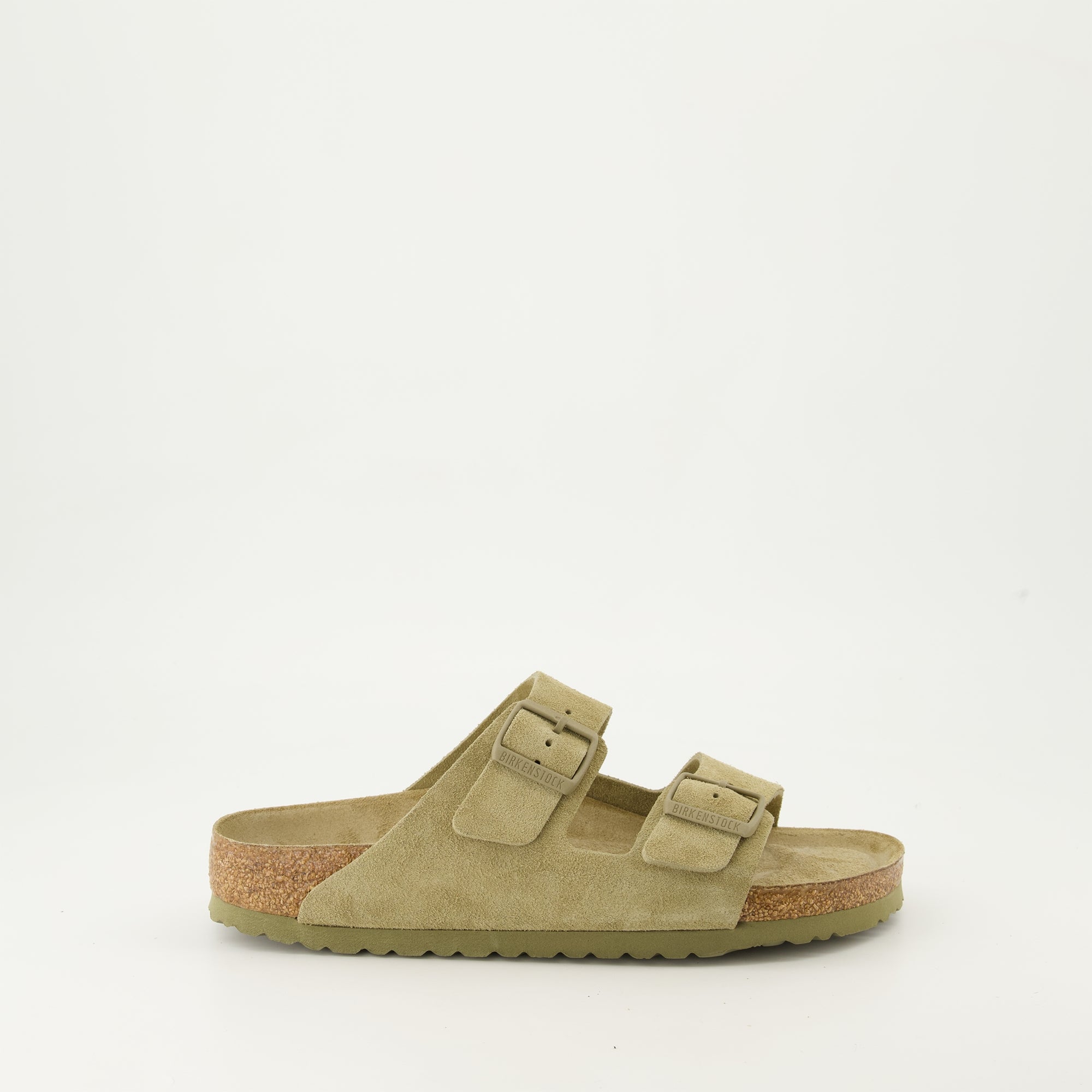 Chaussures ouvertes Claquettes Arizona Birkenstock Kaki Unisexe
