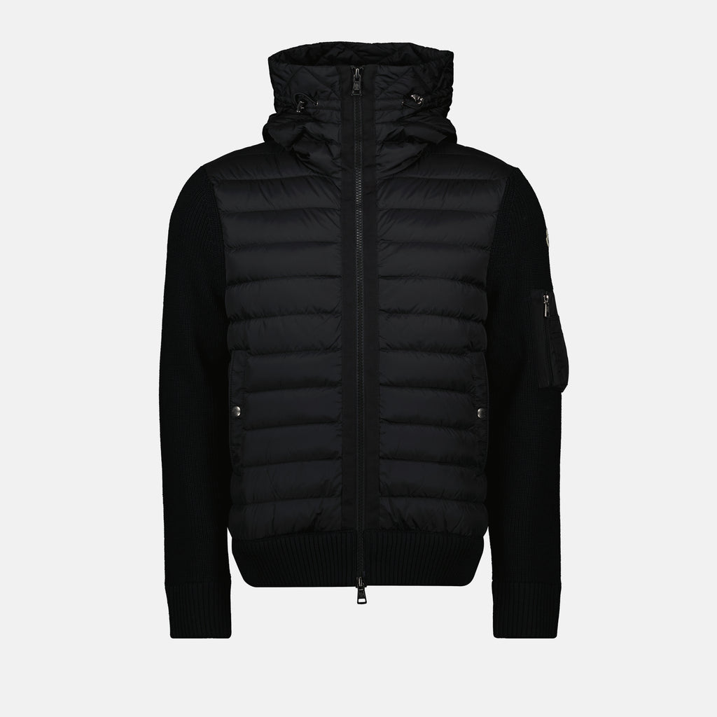 Maille Zipped Cardigan Moncler Noir Homme