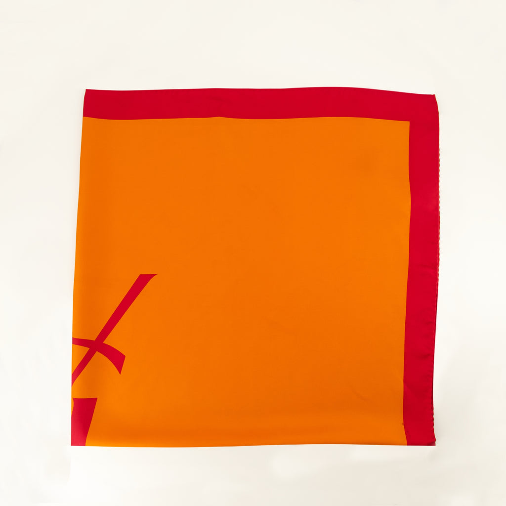 Écharpes, foulards et gants Carré de soie Cassandre orange Saint Laurent Orange Femme