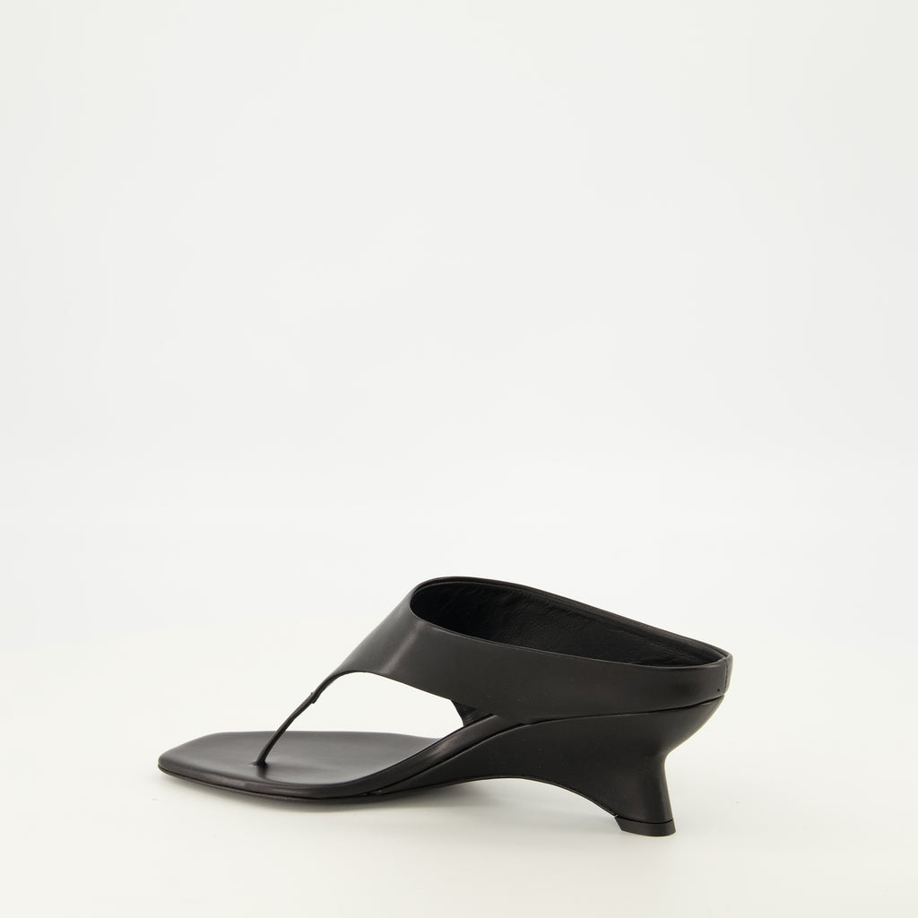 Chaussures ouvertes Mules Marlow en cuir noir Khaite Noir Femme