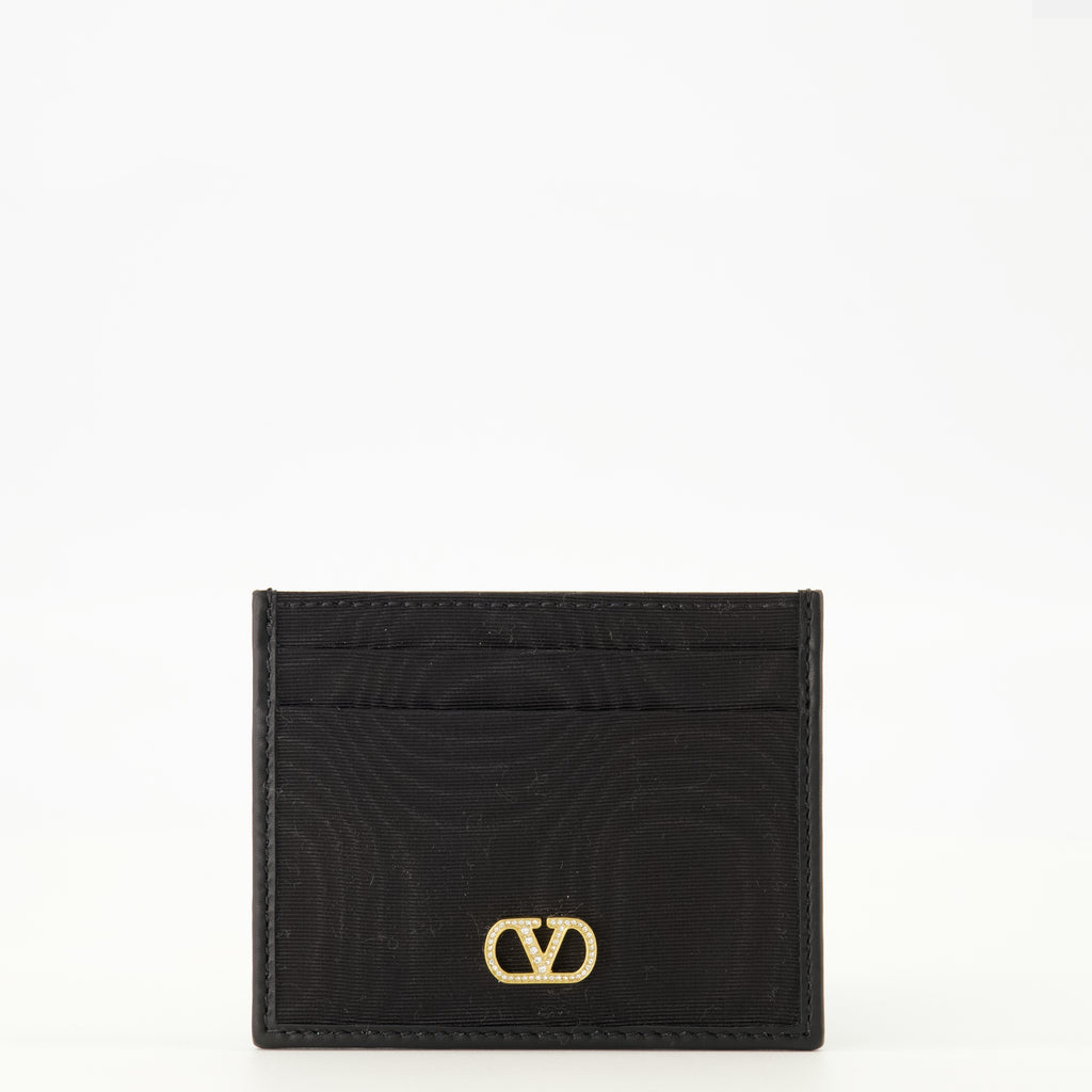 Petite maroquinerie 블랙 패브릭 VLogo 카드 홀더 Valentino Garavani Noir Femme