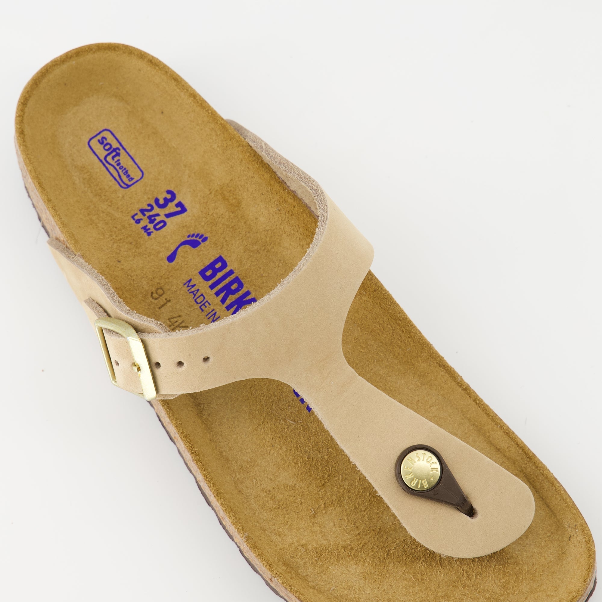 Chaussures ouvertes Tongs Gizeh Birkenstock Beige Homme