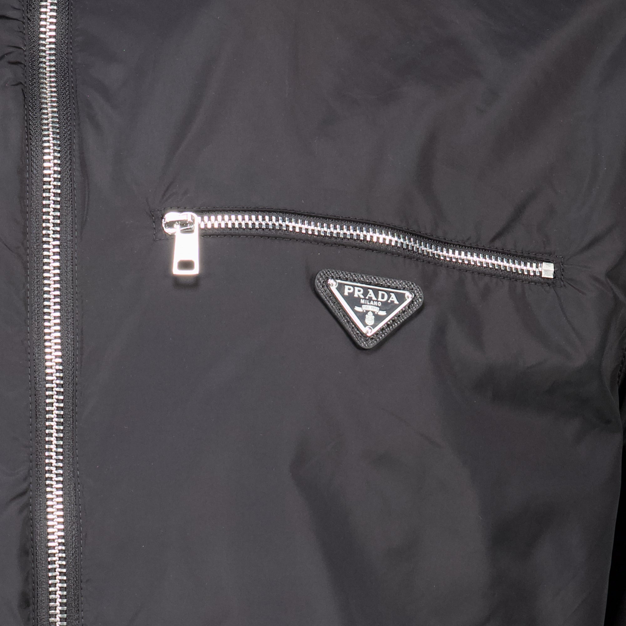 Vestes Wendbare Zip-Jacke Schwarz Prada Noir Homme