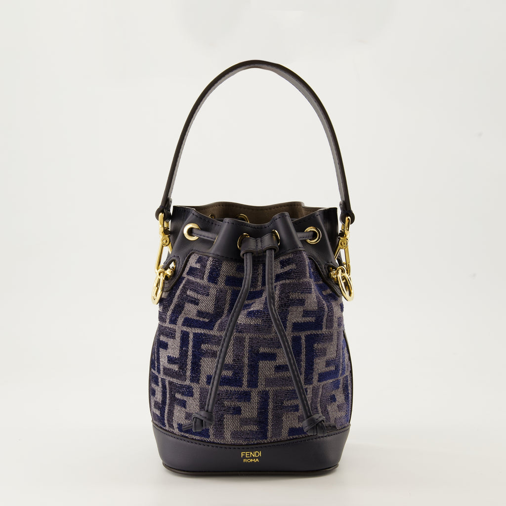 Borse secchiello Sac seau Mon trésor mini Fendi Blu scuro Femme