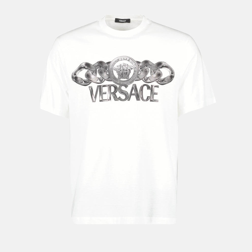 티셔츠 메두사 온 체인 티셔츠 Versace 하얀색 Homme