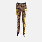 Pants Leopard Barocco Leggings Versace Brown Femme