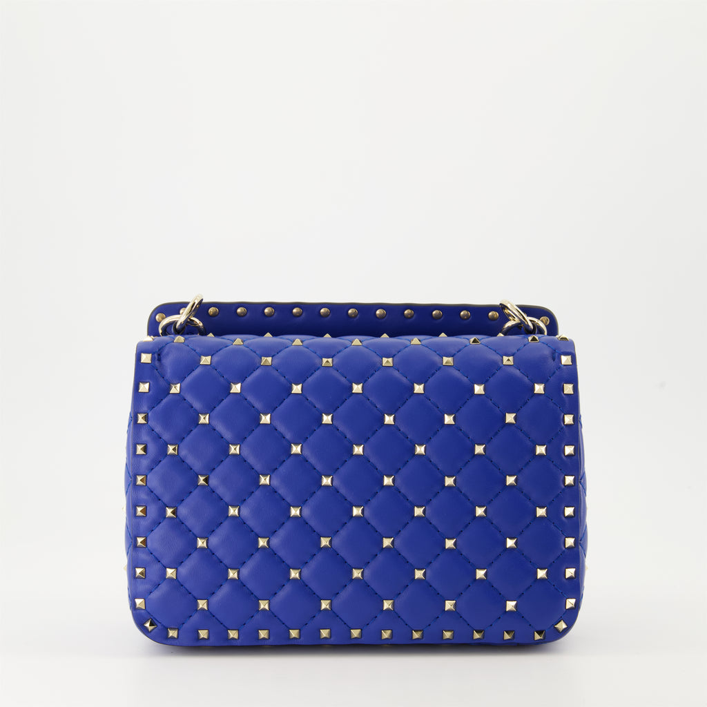 Borse a tracolla Sac Rockstud Spike moyen Valentino Garavani Blu Femme