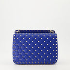 Borse a tracolla Sac Rockstud Spike moyen Valentino Garavani Blu Femme
