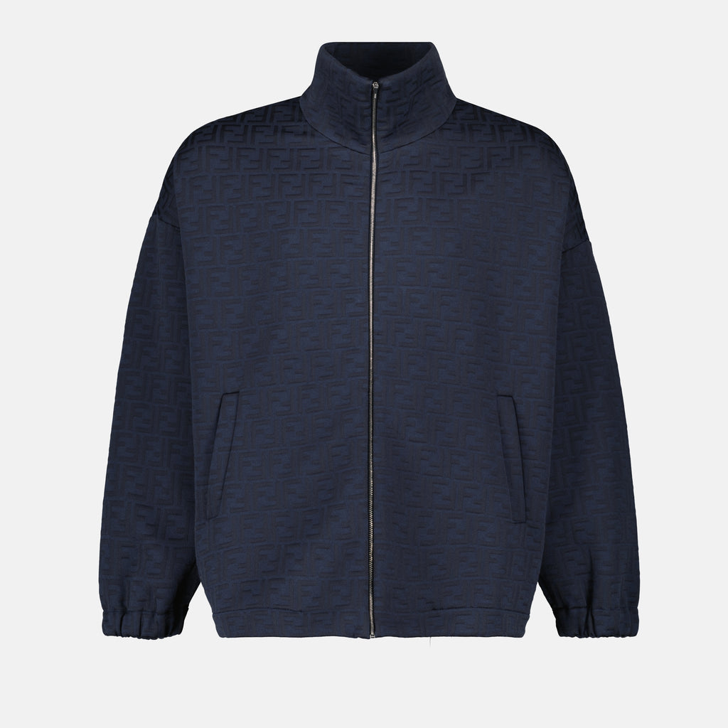Giacche FF Monogram Jacket Fendi Blu scuro Homme