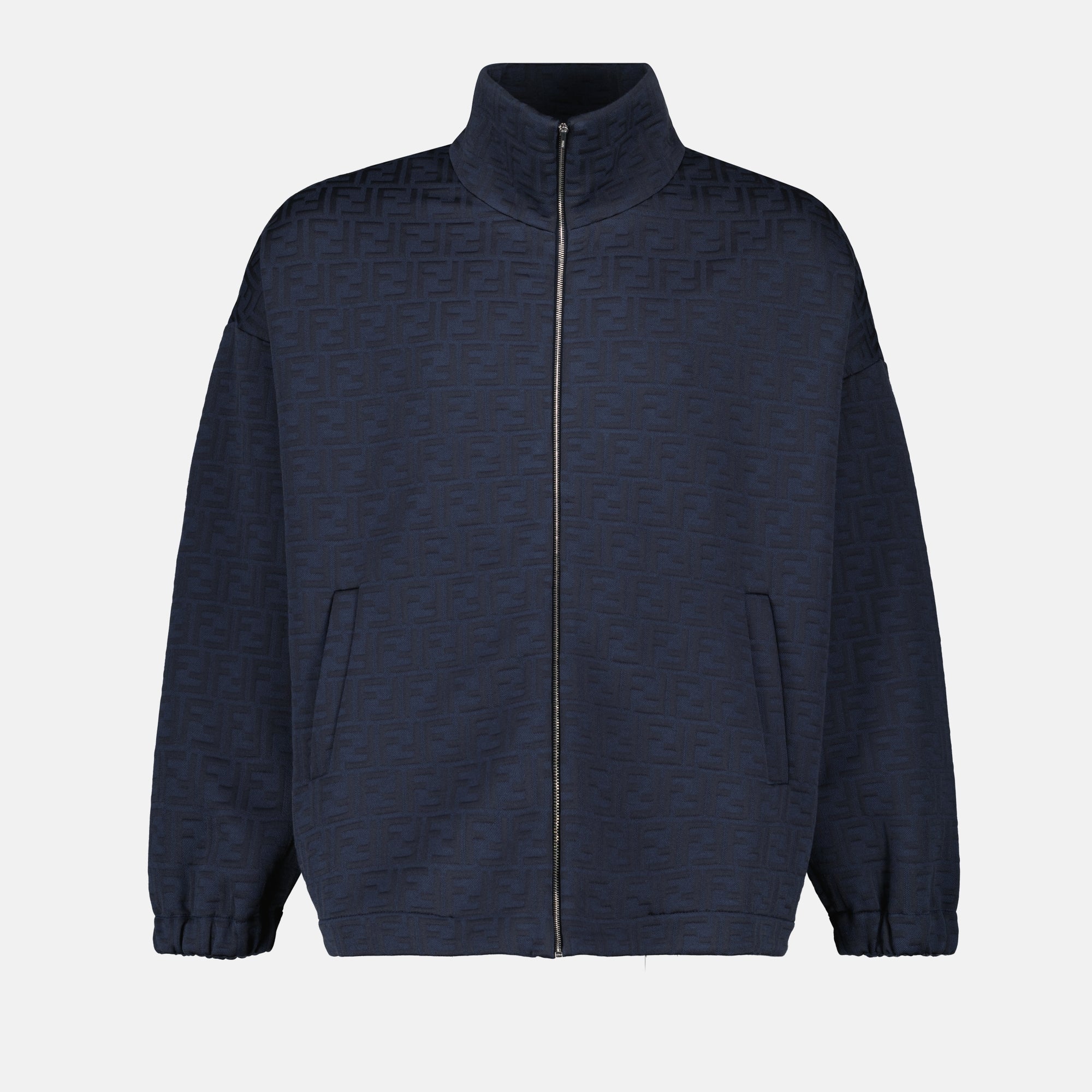 Giacche FF Monogram Jacket Fendi Blu scuro Homme