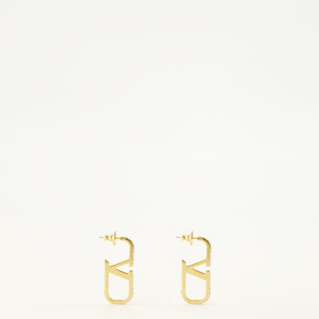 Bijoux Boucles d'oreilles VLogo avec Cristaux Swarovski® Valentino Garavani Doré Femme