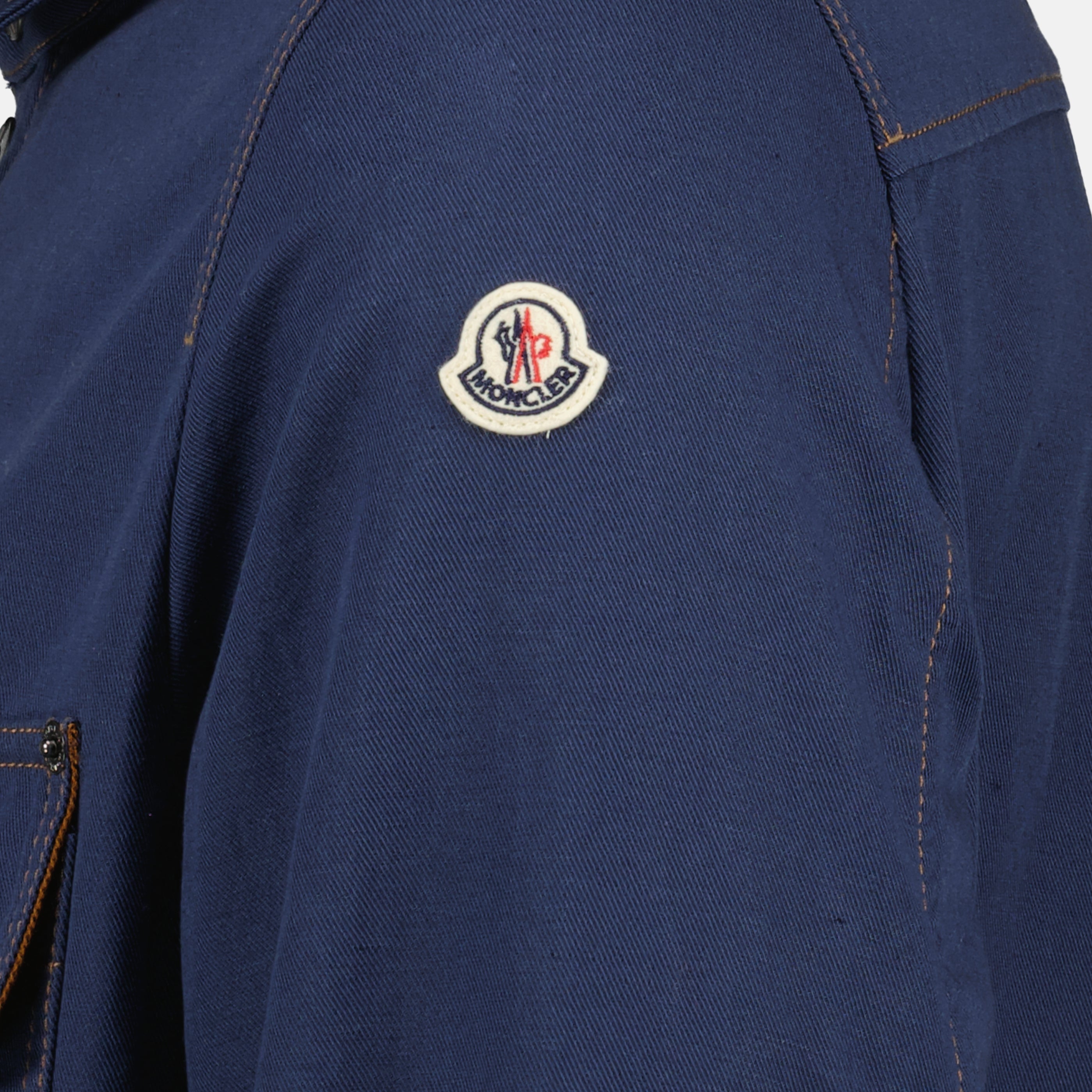 Vestes Surchemise Watagua en coton et lin bleu marine Moncler Bleu Homme