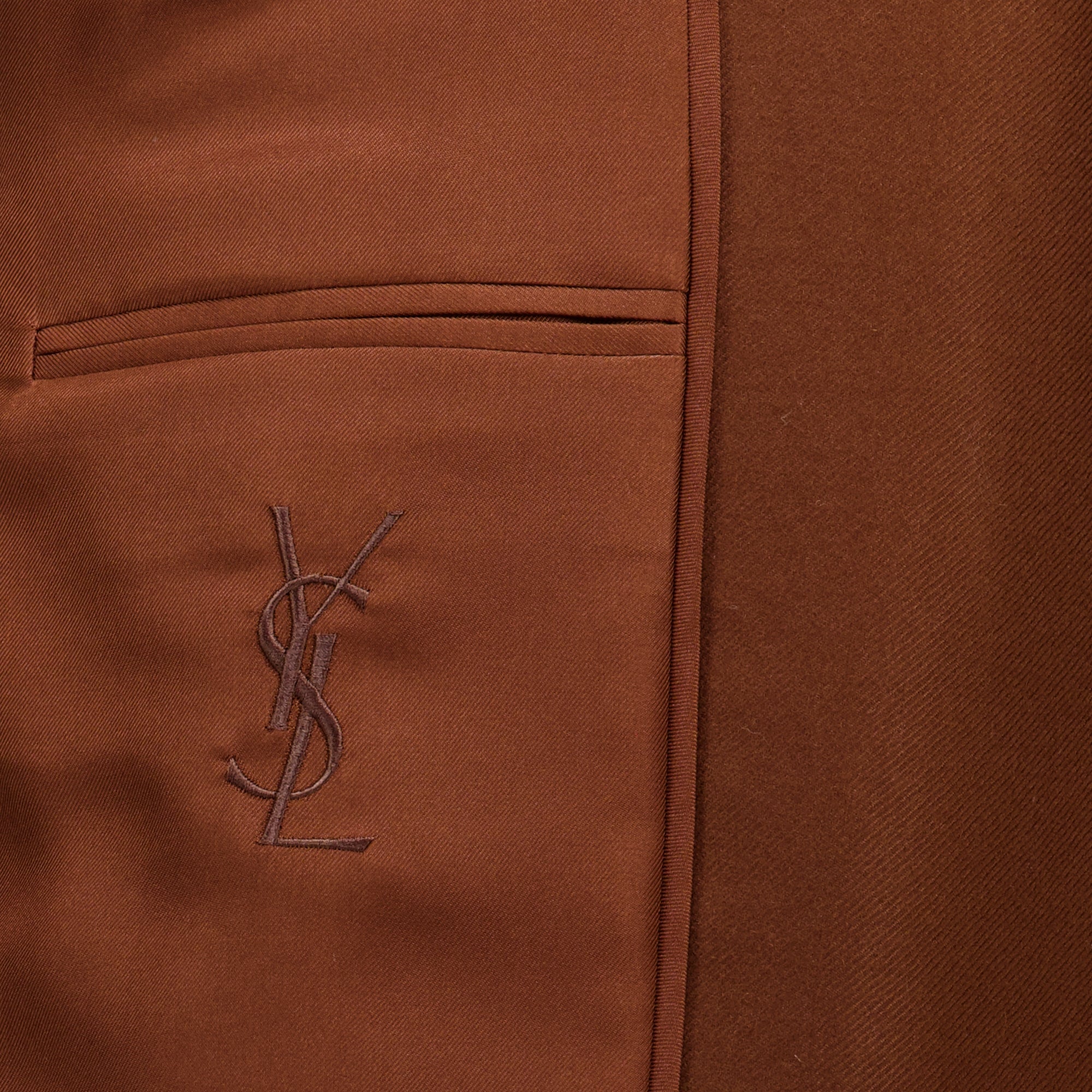 Vestes 브라운 캐시미어 블레이저 Saint Laurent Marron Femme