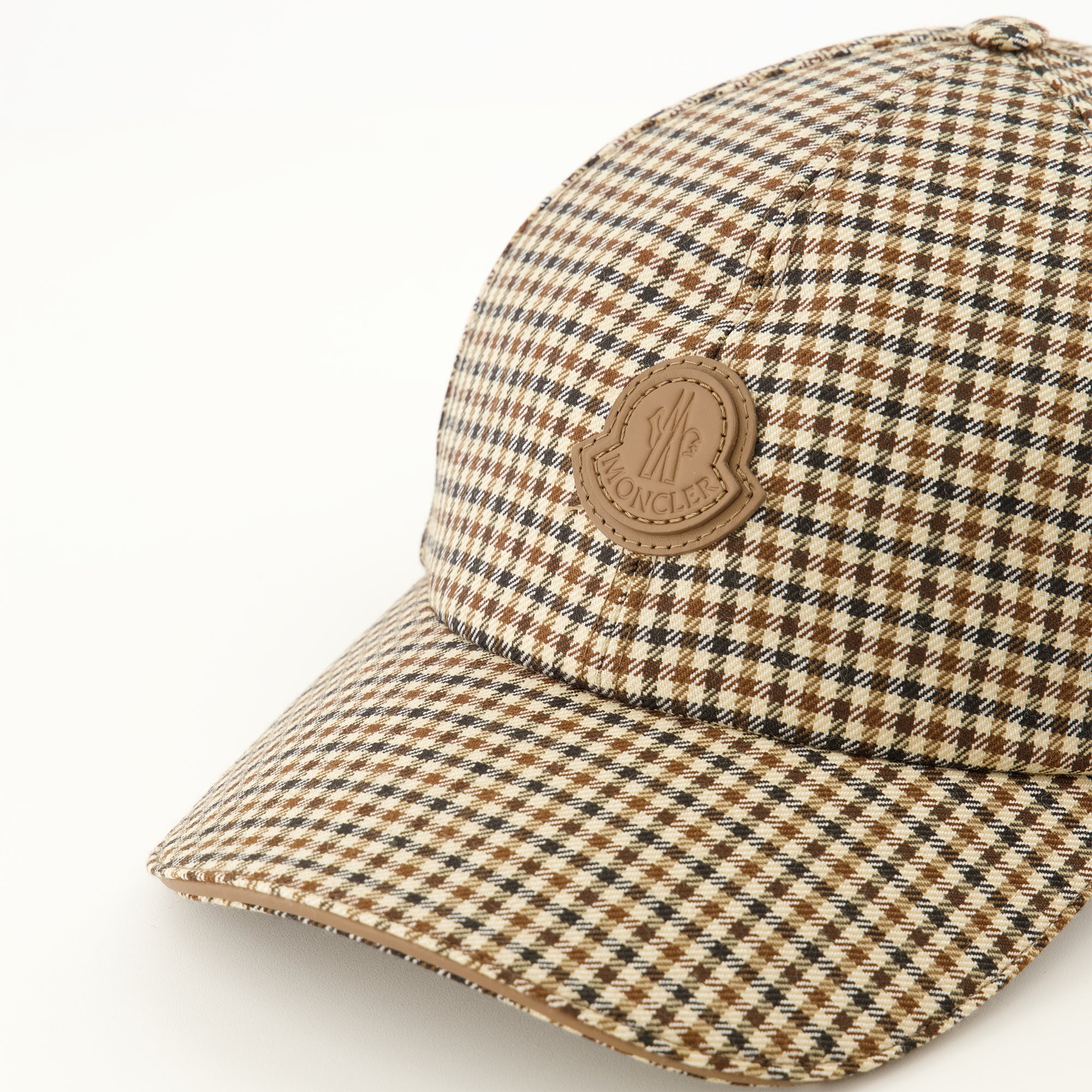 Chapeaux, casquettes et bonnets Gorra de Lana a Cuadros Moncler Marron Homme