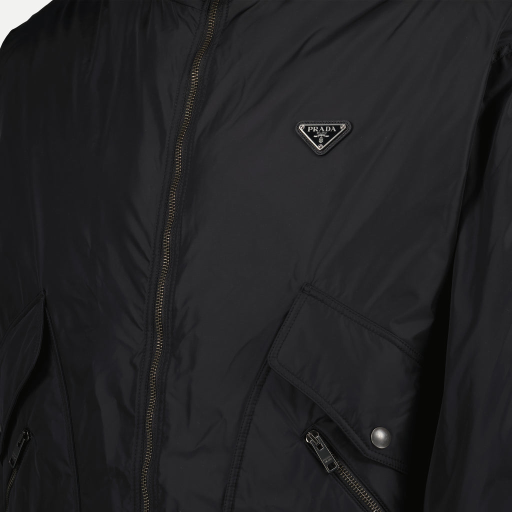 Manteaux Doudoune en Re-nylon Prada Noir Homme