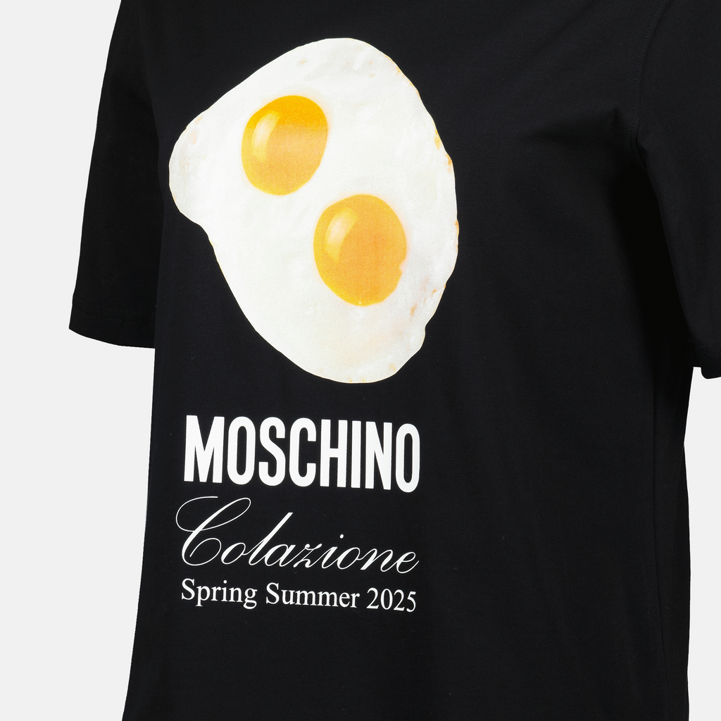 T-shirts Printed T-shirt Colazione Moschino Black Femme