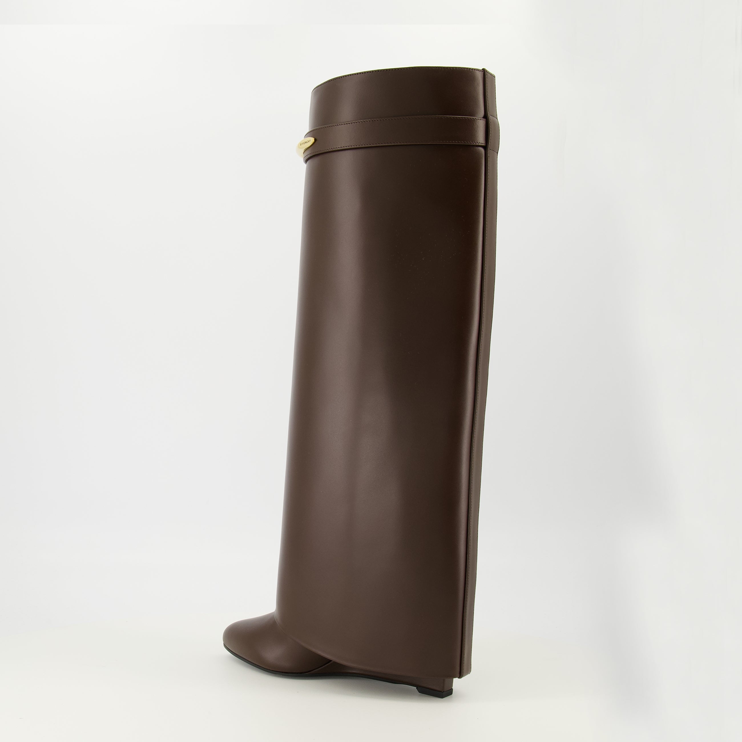 Bottes Brown Leather Shark Boots Givenchy Marron Femme