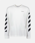 T-Shirts OMAB064C99JER001 0110 white black Off-White Weiß Homme