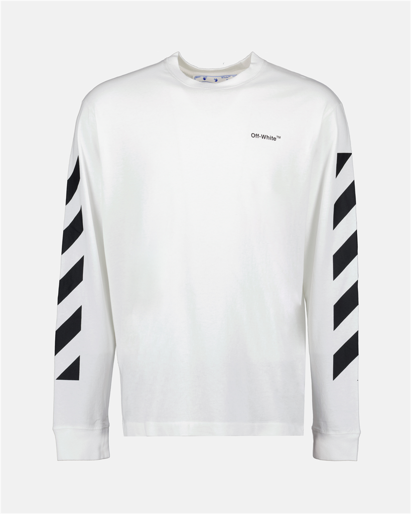 T-Shirts OMAB064C99JER001 0110 white black Off-White Weiß Homme