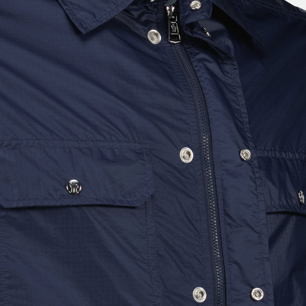 Chemises Camisa de Nylon Azul Marinho Moncler Bleu foncé Homme