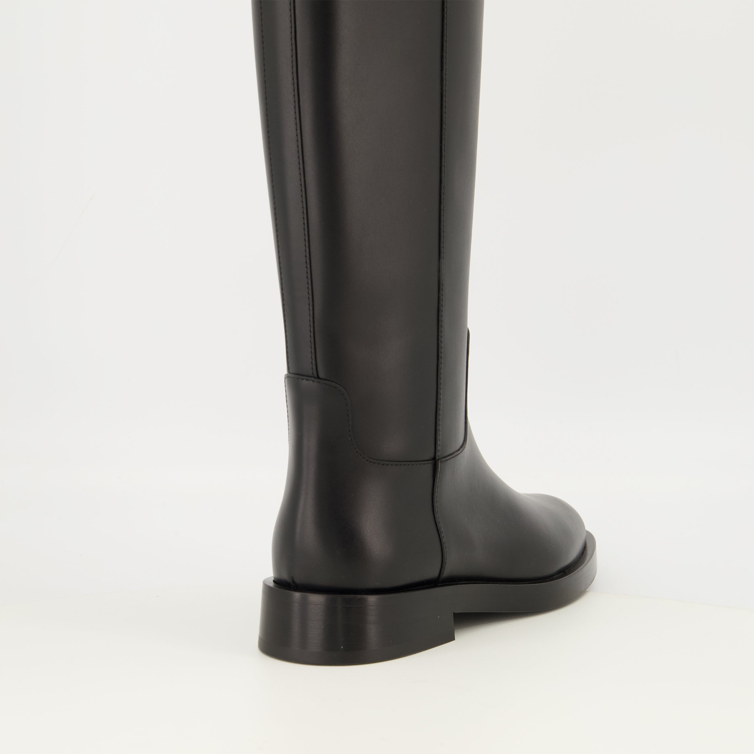 Bottes Bottes VLogo en cuir noir Valentino Garavani Noir Femme