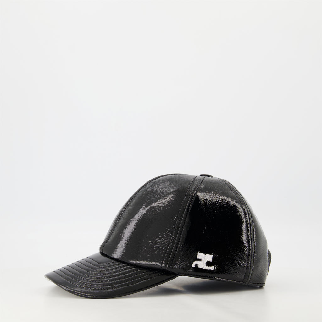 Gorras, sombreros y gorros Gorra de Reedición en Vinilo Courrèges Negro Unisexo
