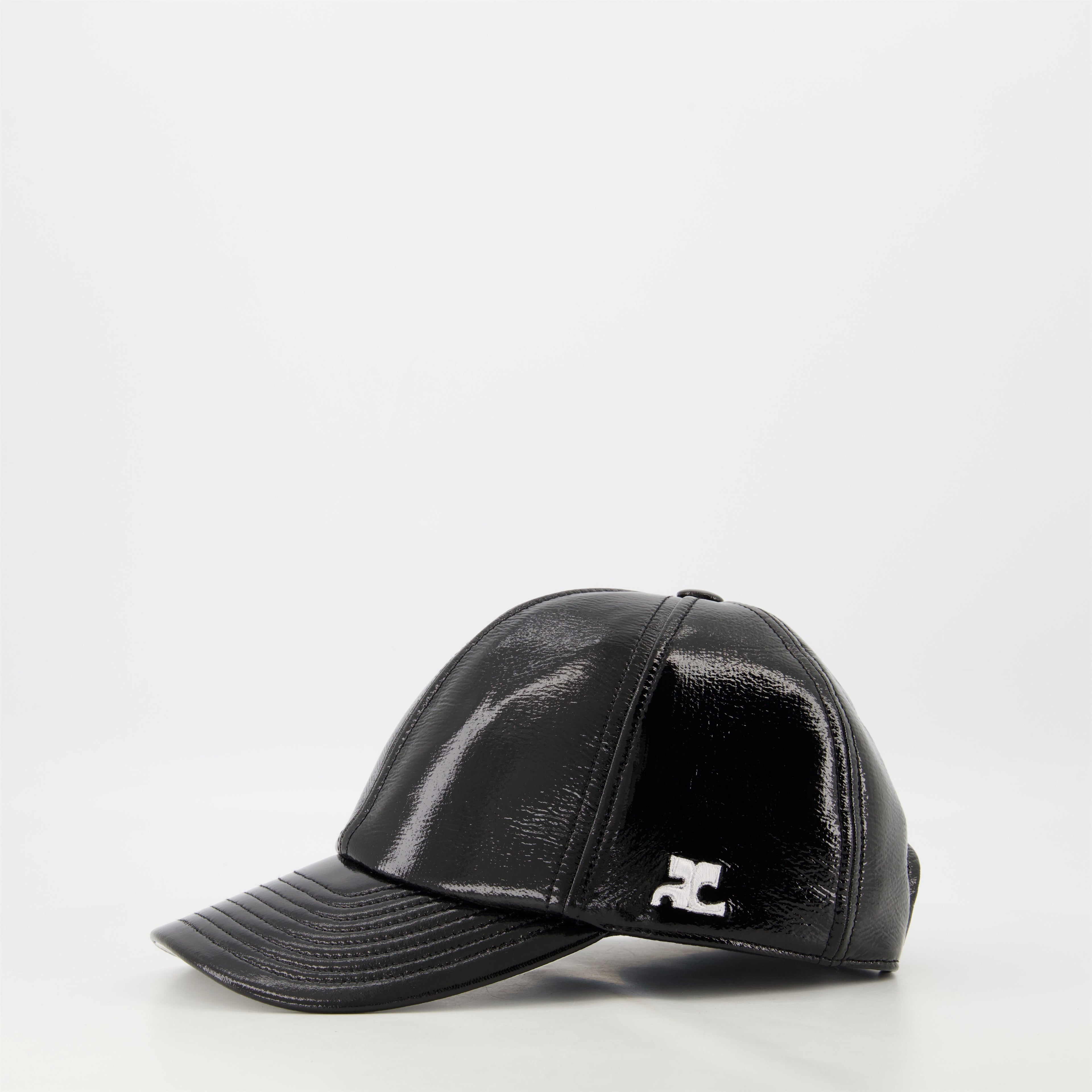 Gorras, sombreros y gorros Gorra de Reedición en Vinilo Courrèges Negro Unisexo