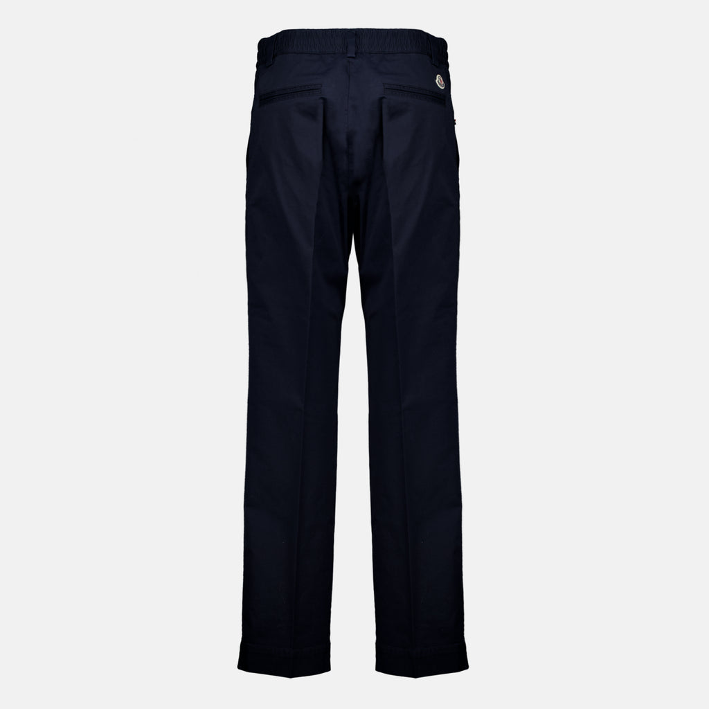 Pantalons Pantalones de algodón azul marino Moncler Bleu foncé Homme