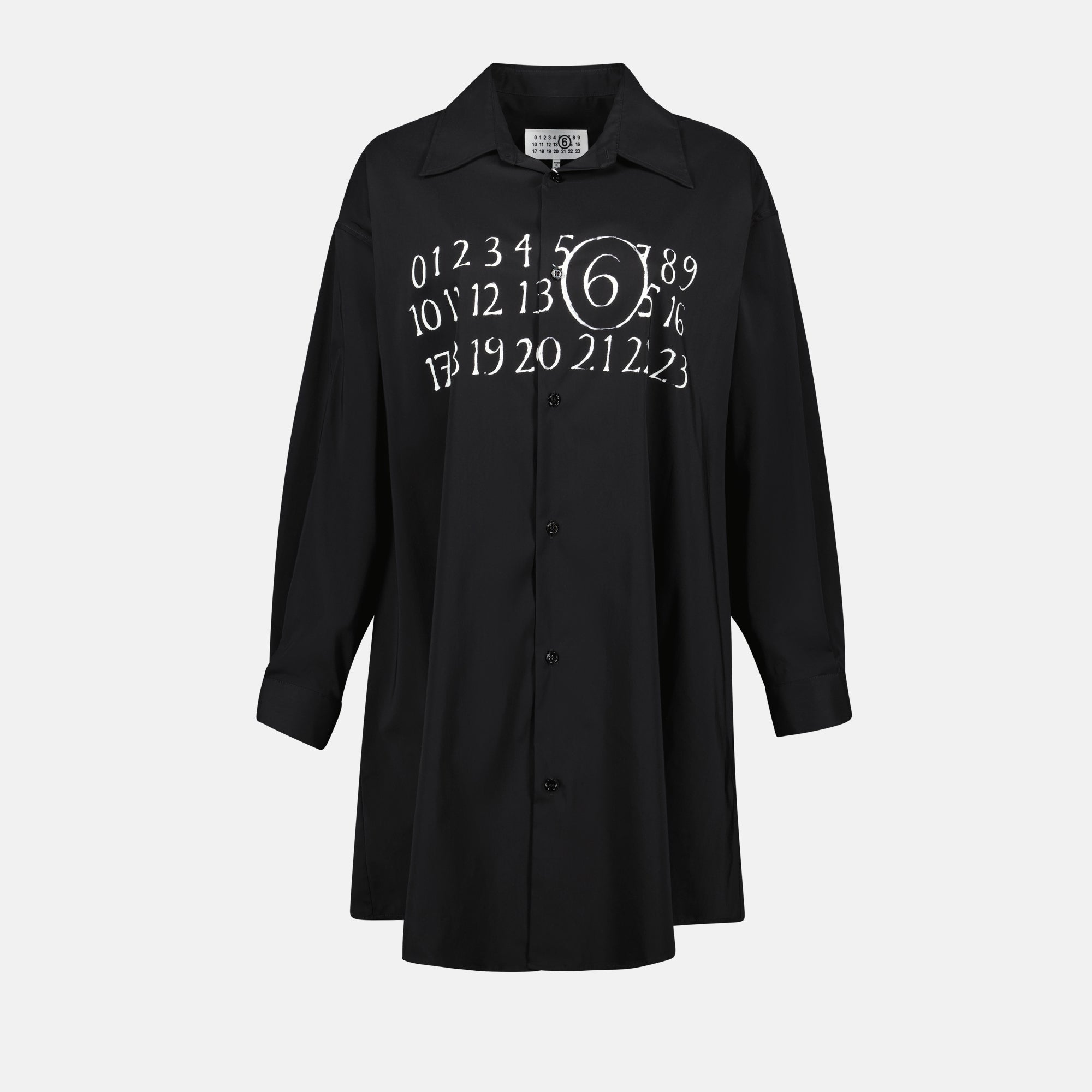 Kleider Hemdkleid Mm6 Schwarz Femme